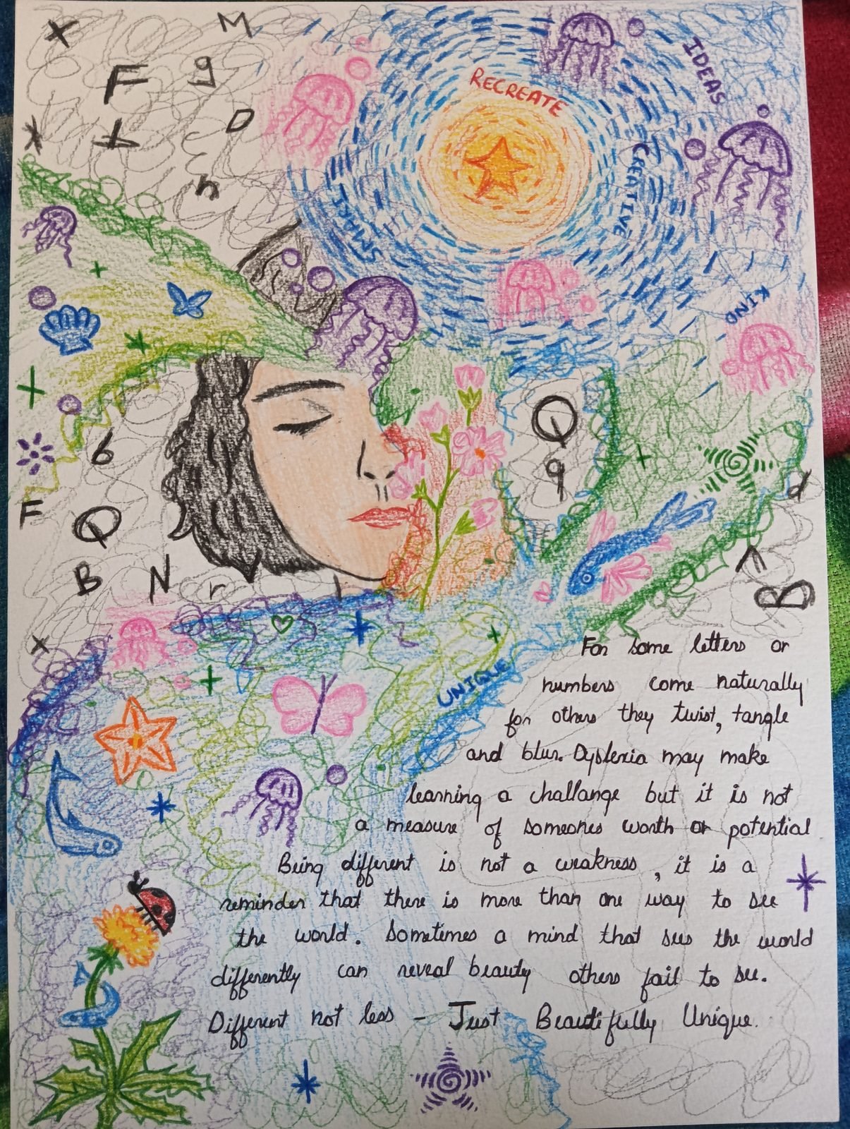 Just beautifully unique, a hand-drawn artwork by Rehea Delima